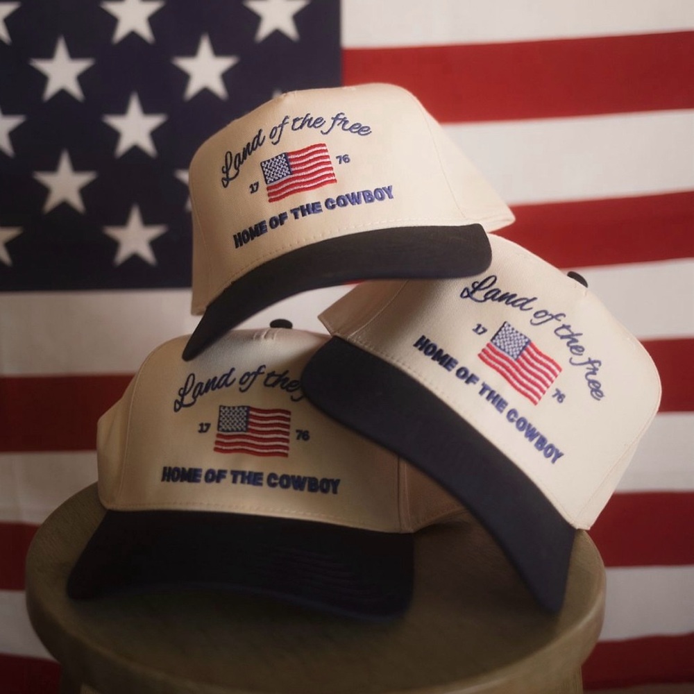 Land of the Free//Home of the Cowboy Baseball Cap